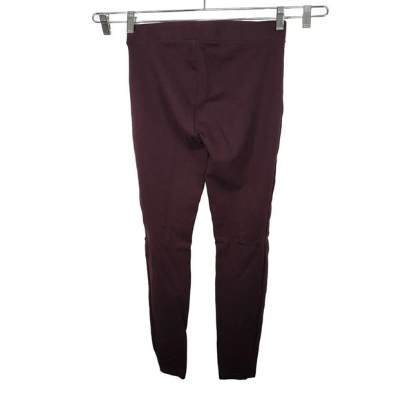 ANA Burgundy Red Leggings Women Size M Skinny Pull-on Stretch Knit Elastic Waist - Picture 3 of 6